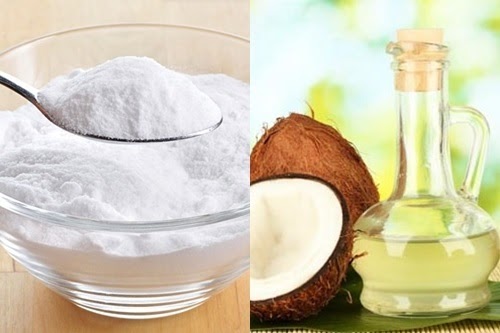 Dầu dừa và baking soda làm sạch lỗ chân lông hiệu quả
