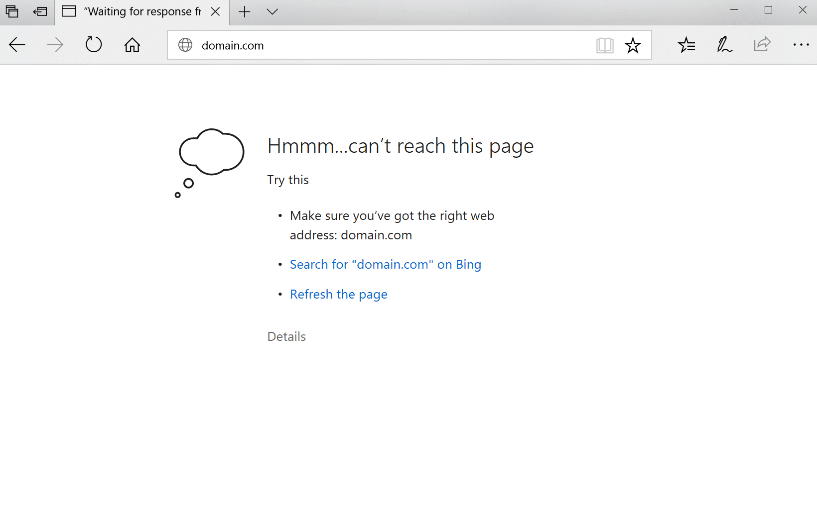 Lỗi ERR_CONNECTION_REFUSED trong Microsoft Edge