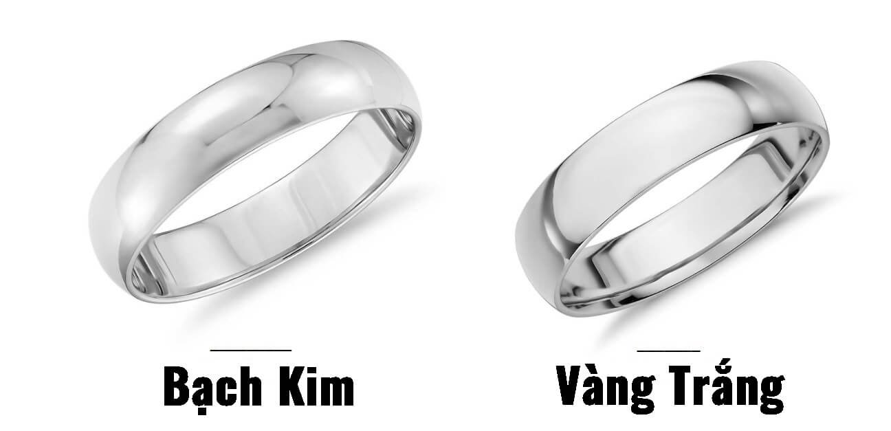 Bạch kim và vàng trắng có gì khác nhau?