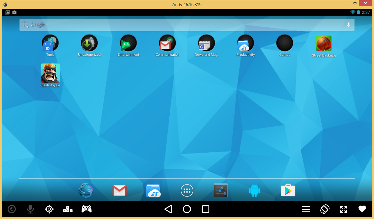 Andy Android Emulator 47.260 x64 - Trình giả lập Android cho Windows