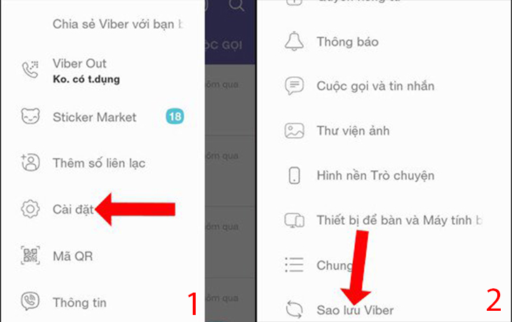 Làm thế nào để sao lưu tin nhắn Viber Android