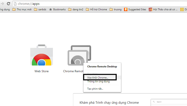 Xóa các ứng dụng web không cần thiết trên Chrome