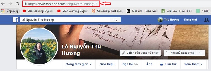 Đăng nhập Facebook bằng tên người dùng của bạn