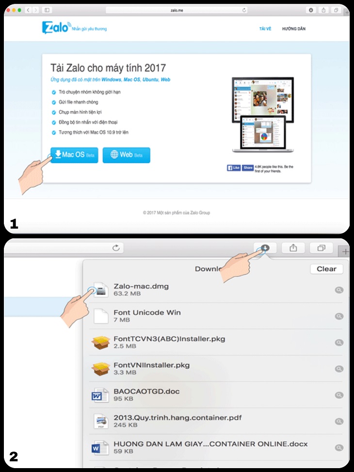 4 bước cài Zalo cho Macbook