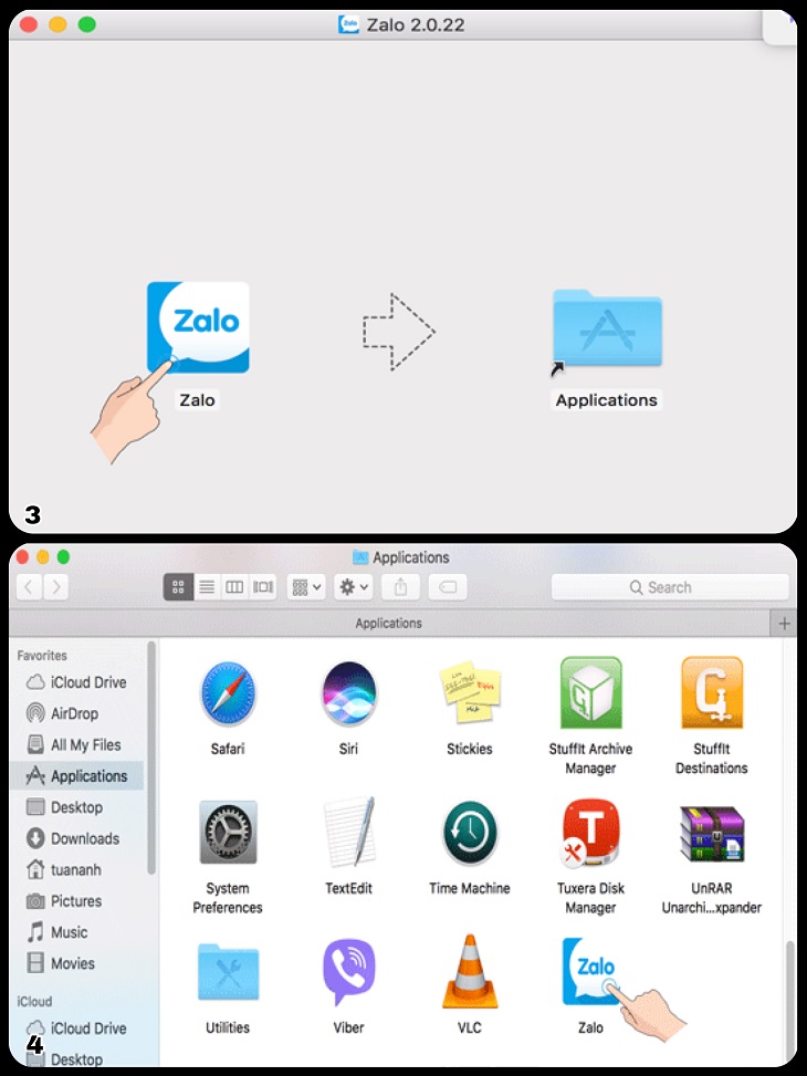 4 bước cài Zalo cho Macbook