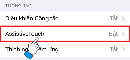 Chọn AssistiveTouch
