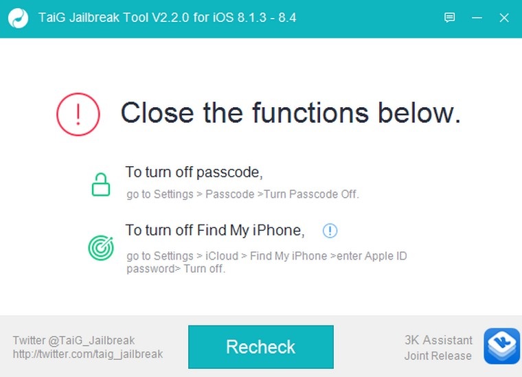 TaiG Jailbreak Tool 2.2.0