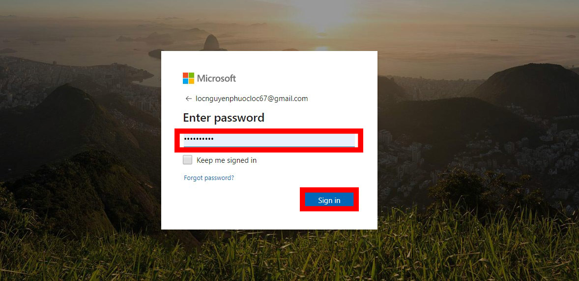 Vui lòng nhấp vào mật khẩu đăng nhập chính xác và sau đó nhấp vào Đăng nhập