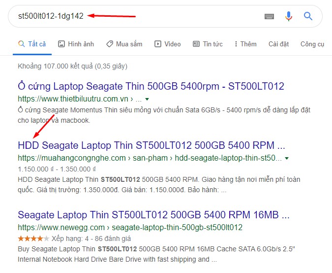 Kiểm tra SSD hoặc HDD trên Google
