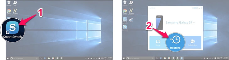 Mở phần mềm Smart Switch trên máy tính của bạn