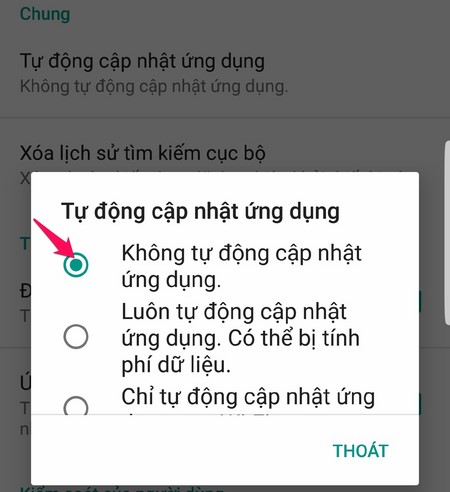 5 bước tắt tính năng tự động cập nhật ứng dụng