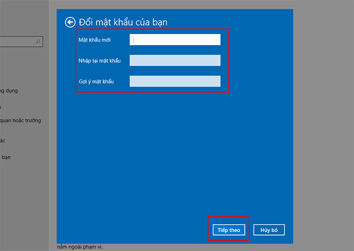 Cách đặt mật khẩu cho máy tính Windows 10 + bước 5