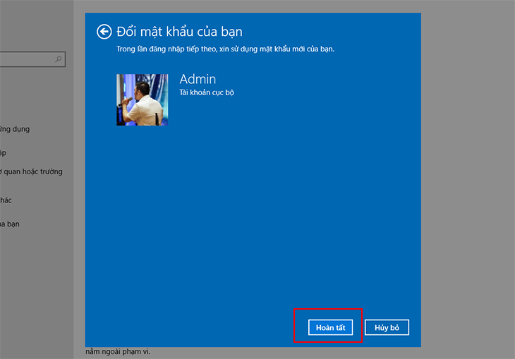 Cách đặt mật khẩu cho máy tính Windows 10 + bước 6
