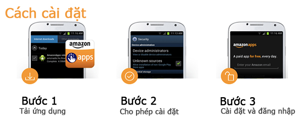 Cài đặt Amazon Appstore