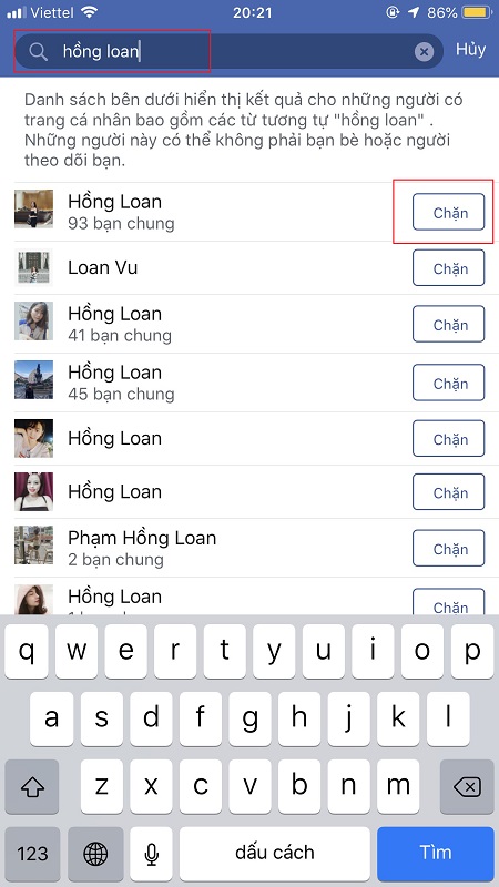 Chặn Facebook bằng điện thoại - Bước 4