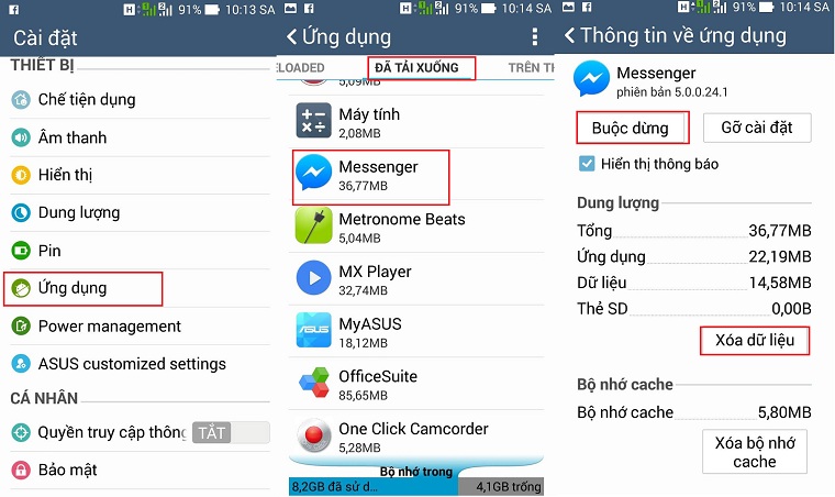 Các bước đăng xuất khỏi Android