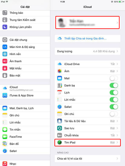  Đăng nhập bằng 1 tài khoản iCloud