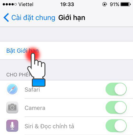 Bật giới hạn