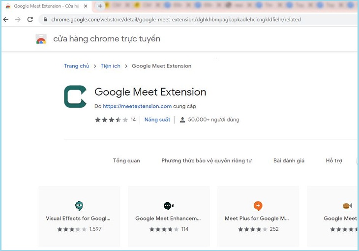     Truy cập trang Cài đặt Google Meet trong Tiện ích mở rộng của Chrome