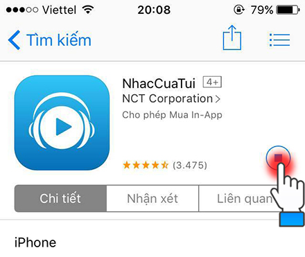 IPhone sẽ tự động tải về và cài đặt như hình