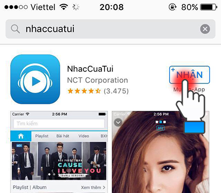 Chọn ứng dụng bạn muốn cài đặt
