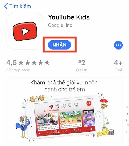 Cách cài đặt Youtube Kids, ứng dụng Youtube chỉ dành cho trẻ sơ sinh