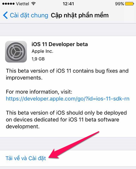 Cách cập nhật iPhone và iPad lên phiên bản iOS 11 Beta 1 mới nhất