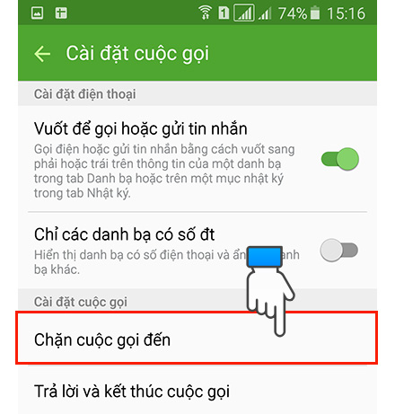 Cách chặn cuộc gọi để tránh bị nhiễu sóng trên smartphone Samsung