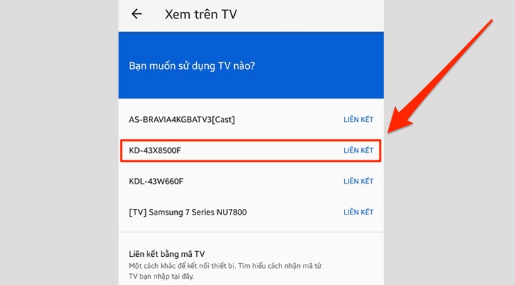 Truyền hình trên phần TV của Youtube trên điện thoại