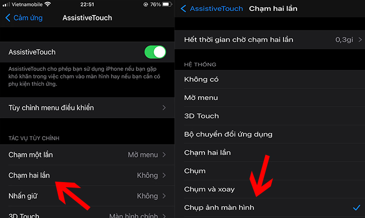 Sử dụng nút Home ảo hai chạm để chụp ảnh màn hình iPhone của bạn