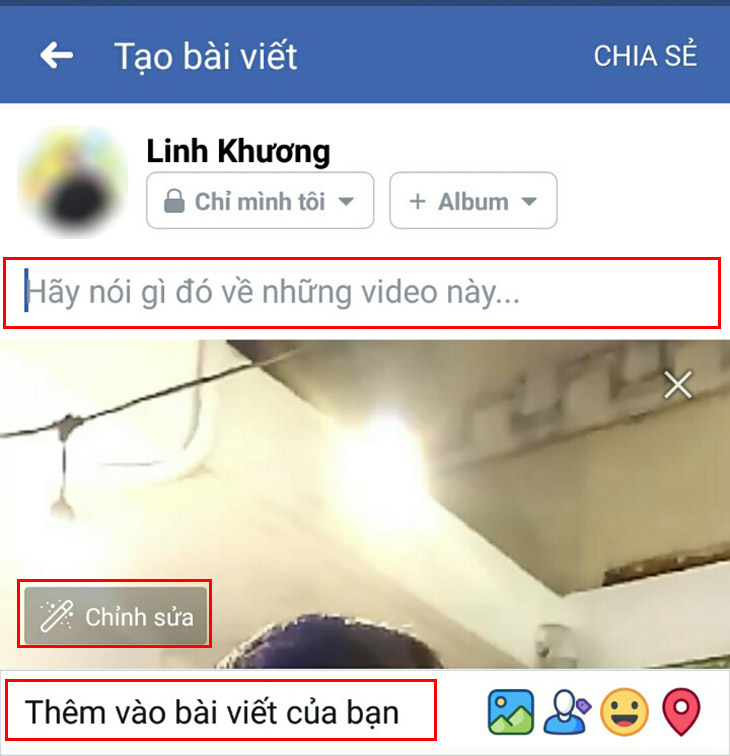 Cách đăng video lên Facebook trên Android + Bước 4