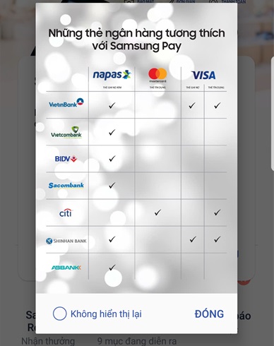 Cách sử dụng Samsung Pay để thanh toán thay cho thẻ ATM, Visa và Master Card