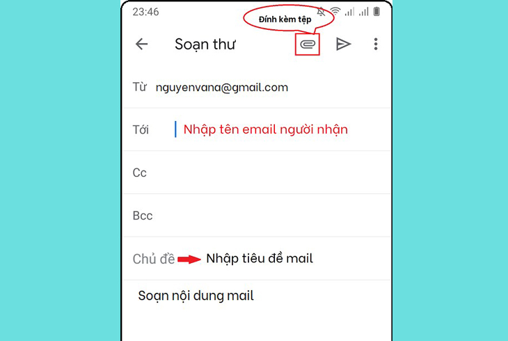 Nhập nội dung email