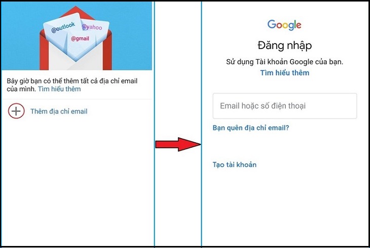 Đăng nhập vào Gmail trên điện thoại của bạn