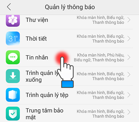 Cách khắc phục lỗi không hiển thị thông báo khi có thông báo trên OPPO F1S