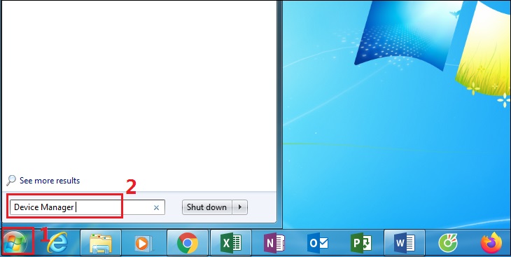 Mở Trình quản lý thiết bị 