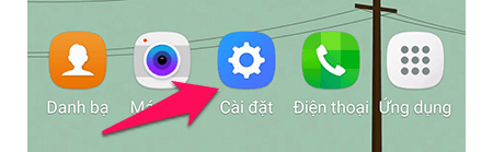Chọn cài đặt