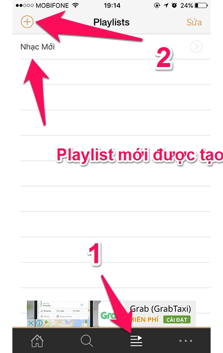 Tạo danh sách phát video mới - nghe nhạc trên YouTube trong khi phát hoặc làm việc trên iPhone