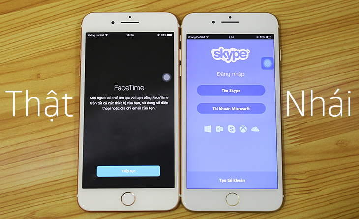 FaceTime trên iPhone 7 Plus giả là Skype - Cách phân biệt iPhone 7 hoặc iPhone 7 Plus giả