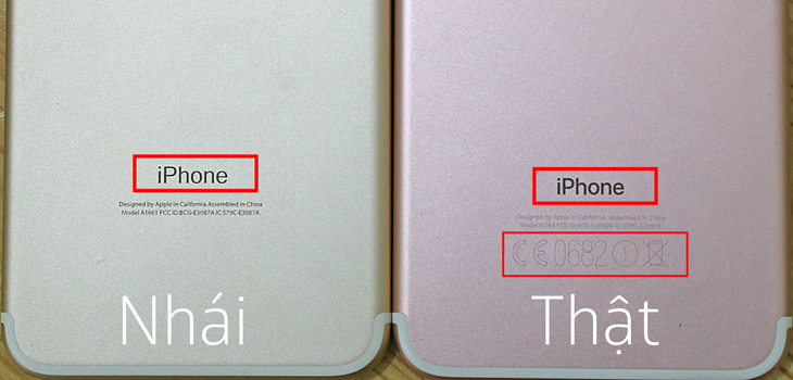 Kiểm tra thông tin mặt sau - phân biệt iPhone 7, iPhone 7 Plus giả và chính hãng