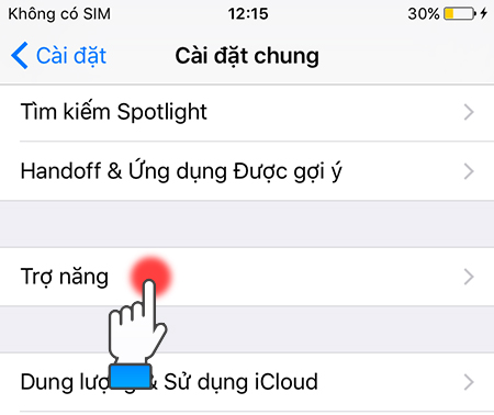 Bước 3: Chọn Truy cập dễ dàng