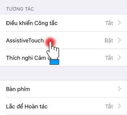 Chọn Assistive Touch