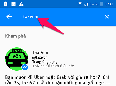 Tìm taxi từ