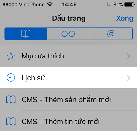 Chọn Lịch sử