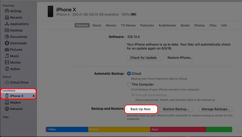 Cập nhật iOS 13 với MacBook