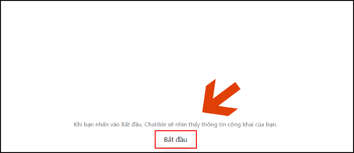 Nhấn Bắt đầu để trò chuyện