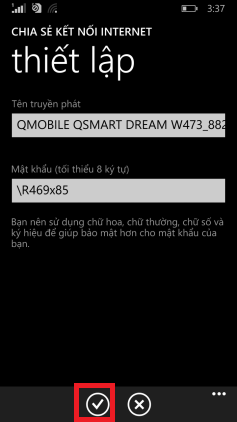 Chia sẻ kết nối internet trên điện thoại Q-SMART DREAM W473 của bạn