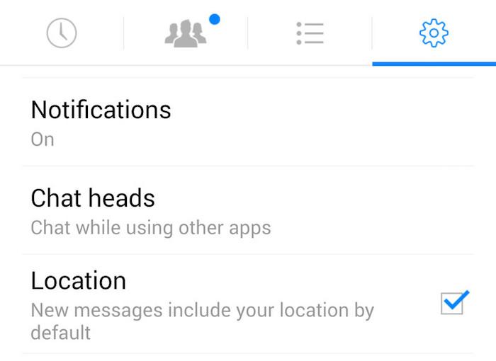Trên thiết bị Android, hãy mở ứng dụng Facebook Messenger, chạm vào biểu tượng cài đặt (bánh răng) và tắt Vị trí.