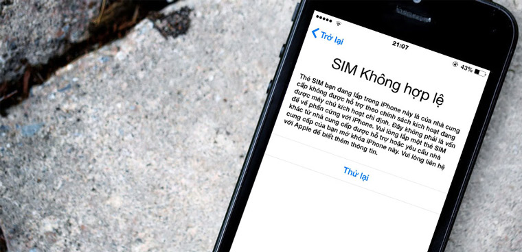 iPhone lock, sim kép không thay được sim, cập nhật iOS lúc này