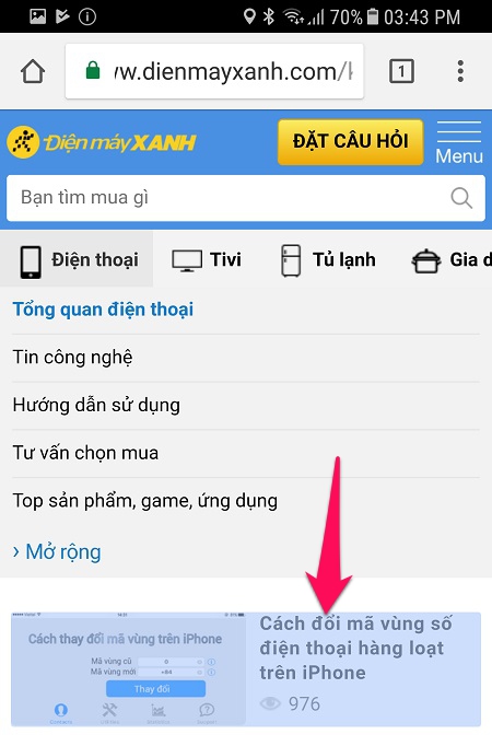 Cho phép điện thoại thông minh của bạn đọc toàn bộ văn bản, bao gồm cả tiếng Việt